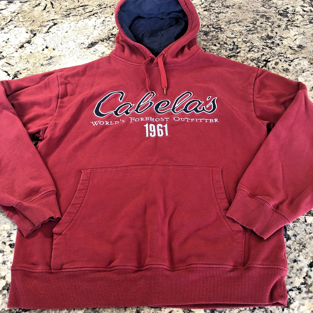 Size M Cabela’s Men’s Pullover Hoodie Sweater Outdoors Camping Hunting GT